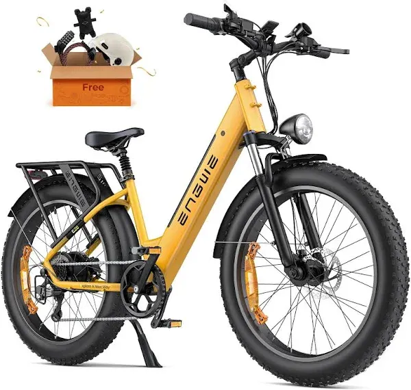 ENGWE E26 1000W Electric Bike for Adults, 26" *4.0" Fat Tire E-Bike with 48V 16Ah Removable Lithium-Ion Battery, Range 87Miles 28MPH 7 Gears Commuting Mountain Ebike