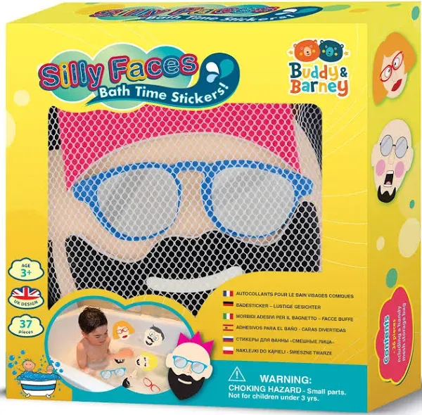 Barney & Buddy Silly Faces Bath Stickers BA007