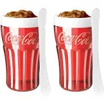 Zoku Coca-Cola Float & Slushy Maker, Retro Make and Serve Cup with Freezer Core Creates Single-Serving Smoothies, Slushies and Milkshakes in Minutes