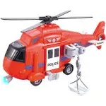 Vokodo Fire Rescue Helicopter 11 with Lights Sounds Push and Go Inclu