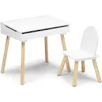 Delta Children | Ollie Lift-Top Desk and Chair Set for Toddlers & Up, Bianca White | Maisonette