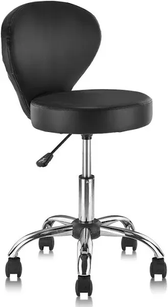 Rolling Swivel Salon Stool Chair Backrest Adjustable Spa Nail Pedicure Massage  | eBay