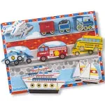 Melissa &amp; Doug Chunky Wooden Puzzle Vehicles  Ages 2+