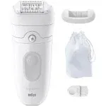 Braun Epilator Silk-épil 5 Epilator, Hair Removal Device, Women Shaver & Trimmer, Wet and Dry Epilator, Includes Shaver Head and Trimmer Comb, SE5-041, Grey