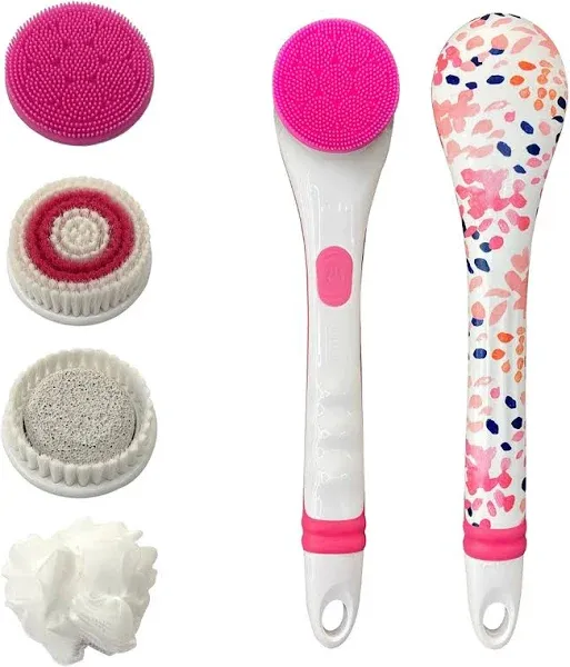 Blushly Battery Powered Body Brush with 4 Cleansing Brush Heads