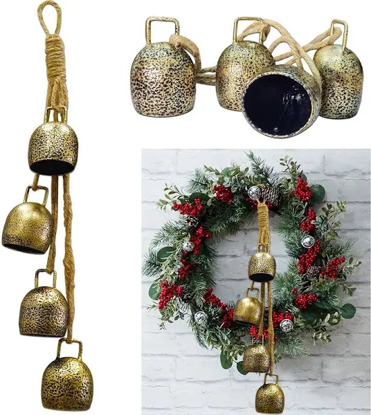 YXOTJHS Christmas Bells for Decoration, Gold Vintage Bells, Brass Christmas B...