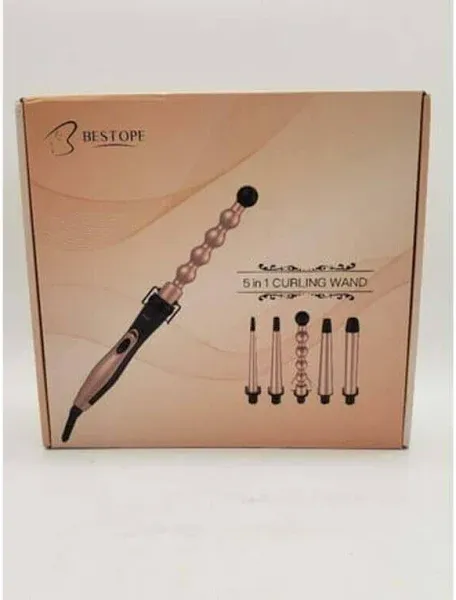 5 in 1 Curling Iron Set - Curling Wand Iron with Interchangeabl<wbr/>e Barrels, 0.3...