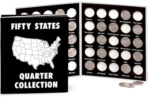 Commemorative State Quarters Black White Album