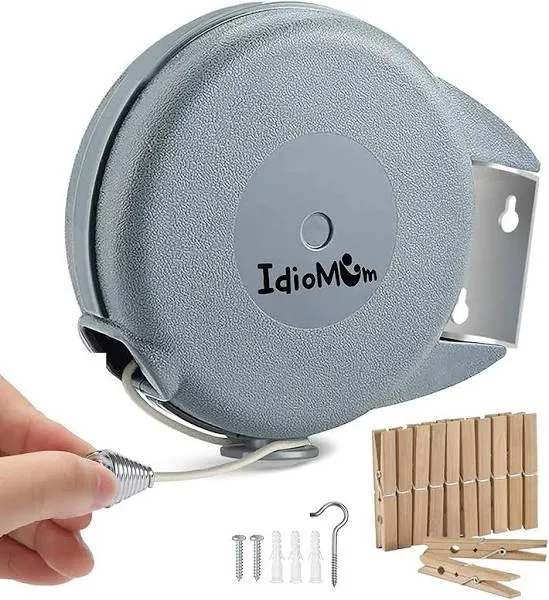 IDIOMUM Heavy Duty Retractable Clothesline