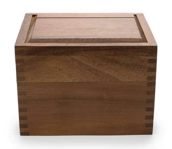 Ironwood Gourmet Acacia Wood Recipe Box