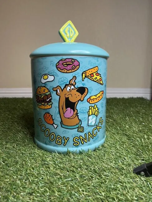 Silver Buffalo Scooby Doo Food Pattern Ceramic Cookie Jar