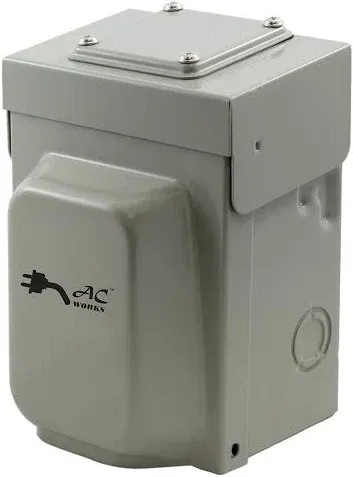 AC WORKS Super Durable Industrial Grade Locking Power Input Inlet (L14-30 Metal Box)