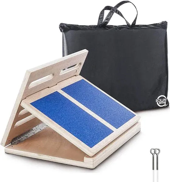 Professional Slant Board for Calf Stretching - Adjustable Wooden Incline Board