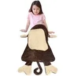 Catalonia Monkey Blanket for Kids,Hooded Wearable Snuggle Tail Blanket,Super Soft Plush Sleeping Bags for Toddler Children