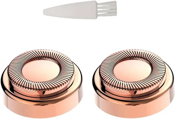 Replacement Heads for Finishing Touch Flawless Facial Hair Remover Shaver for Women, 18K Rose Gold Plated - Pack of 4