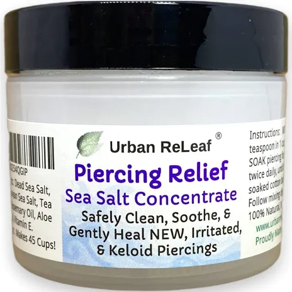 PIERCING RELIEF Sea Salt Concentrate AFTERCARE ! Safely Clean, Soothe &amp; Gentl...