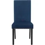 New Classic Furniture Celeste Blue Velvet Upholstered Dining Chair/Side Chair...