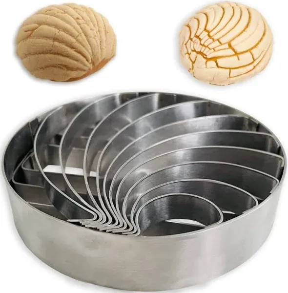 Concha Cutter Mexican Bread Mold Made of Stainless Steel 4.1 Inch, Concha Stamp 