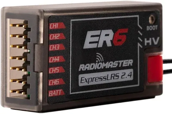 RadioMaster ER6G 2.4GHz ELRS PWM Receiver