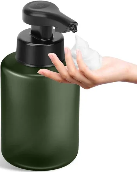 Automatic Foaming Soap Dispenser Touchless Auto Foam Hand Soap Dispenser Hands Free Electric Refillable Soap Dispenser for Bathroom Kitchen Green