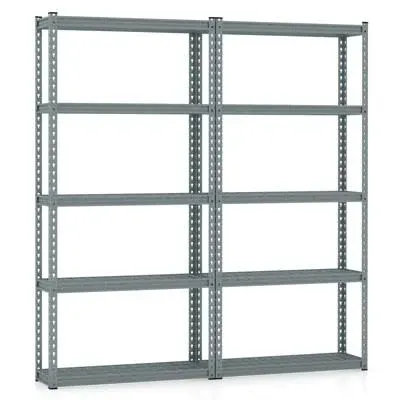 5-Tier Heavy Duty Storage Shelf Storage Utility Rack Shelf w/Anti-tipping Device