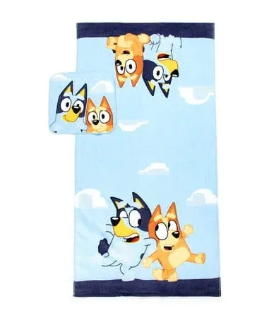 Bluey Kids' Bath Buddy and Towel Set