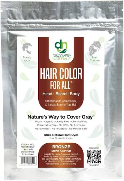 Henna Hair Color For All Kit 100% All Natural Powder Hair Dye Beard Dye Organic