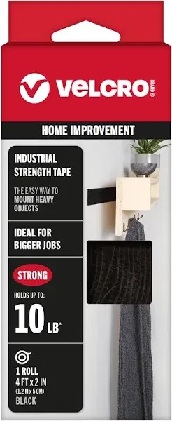 VELCRO Industrial Strength Heavy Duty Stick On Tape Velcro 4ft x 2in Tape X310