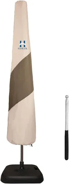  Patio Umbrella Cover, Heavy Market-77H x 20DIA inch Brown &amp; Beige - Market