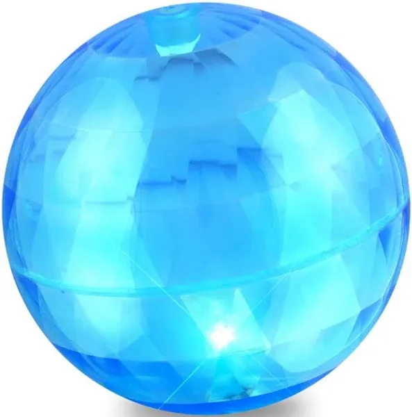 FlashingBlinkyLights 4" Big Blue Bounce Ball with Flashing LEDs