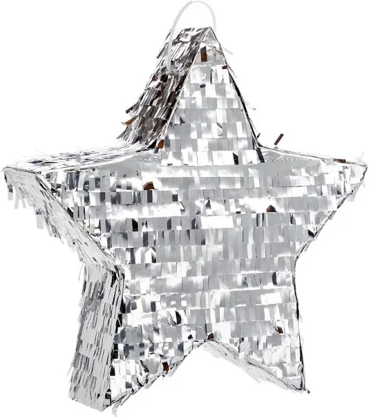 Sparkle and Bash Small Silver Foil Star Pinata