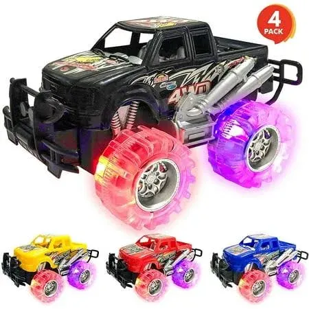 Light Up Monster Trucks for Boys and Girls Toy Truck Set Monster Tru