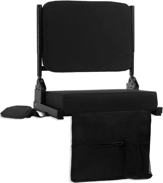 JST Gamez Stadium Seat with Back Support and Cushion High Back Bleacher Chair with Back and Cushion Bleacher Seat Extended Back with Shoulder Strap