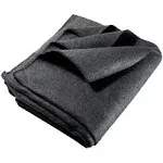 SE 51"x 80" Multipurpose Gray Wool Blanket - 50% Wool, Lightweight 2 lb, Zippered Bag Included - Ideal for Camping, Hiking, Emergency Survival