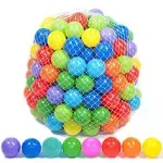 Soft Plastic Mini Ball Pit Balls 50 Count - W/ 8 Vibrant Colors - Crush Proof, N