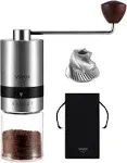 VEVOK Chef Manual Coffee Grinder (6 Adjustable Setting CNC Conical Silver