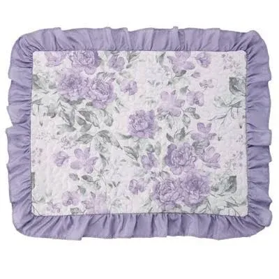 Birmingham Floral Quilt - Decorative Purple Flower Bedding for Summer - Full/Queen