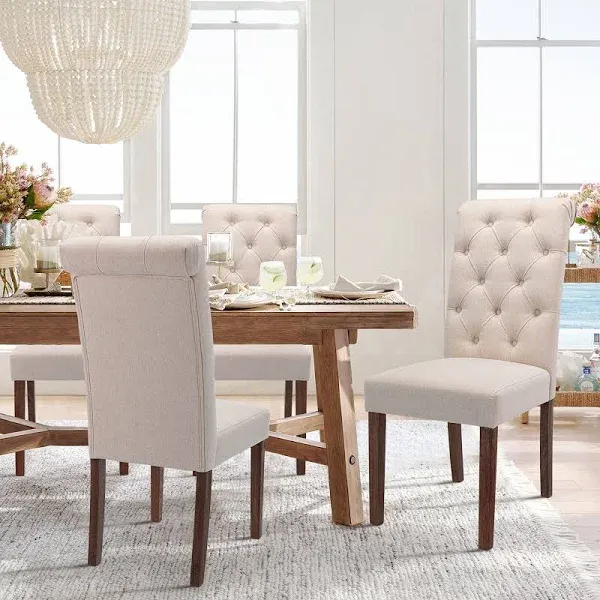 COLAMY Tufted Dining Room Chairs Set of 2