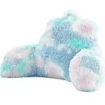 Jillche Bed Stylish Ross Fur Adults Kids Reading Pillow Cozy Soft Bed Wedge Pillow with Premium Stuffing Pastel Back Support