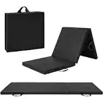 CAP Tri-Fold Folding Thick Exercise Mat Black 72&#034;L x 24&#034;W x 2&#034;