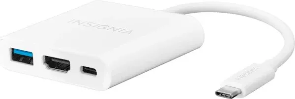 Insignia™ - USB-C to HDMI Multiport Adapter 4K HDMI - White Model : NS-PCACHM