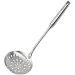 Xingmin Slotted Spoon Stainless Steel for Cooking Deep Frying Metal Skimmer Spider Strainer Ladle Heavy Duty Professional Long Handle