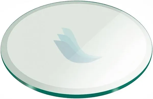 19" Inch Round Glass Table Top 3/8" Thick Tempered Beveled Edge by Fab Glass and Mirror