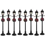 Lemax Caddington Village Accessories: Gas Lantern Street Lamps #64498 #64500