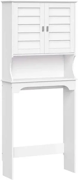 RiverRidge Brookfield Bathroom Shutter Door Over-The-Toilet Spacesaver Freestanding Storage Cabinet