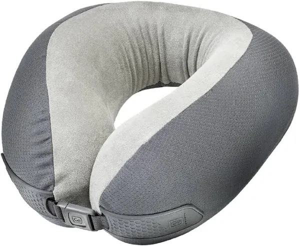 American Dreamer, Comfortable Travel Pillow, Neck Pillow for Uninterrupted Sleep, Deluxe Memory Foam Pillow for Airplane, Bus, Car, and Train, Travel Essentials, Made in USA, Dark Blue