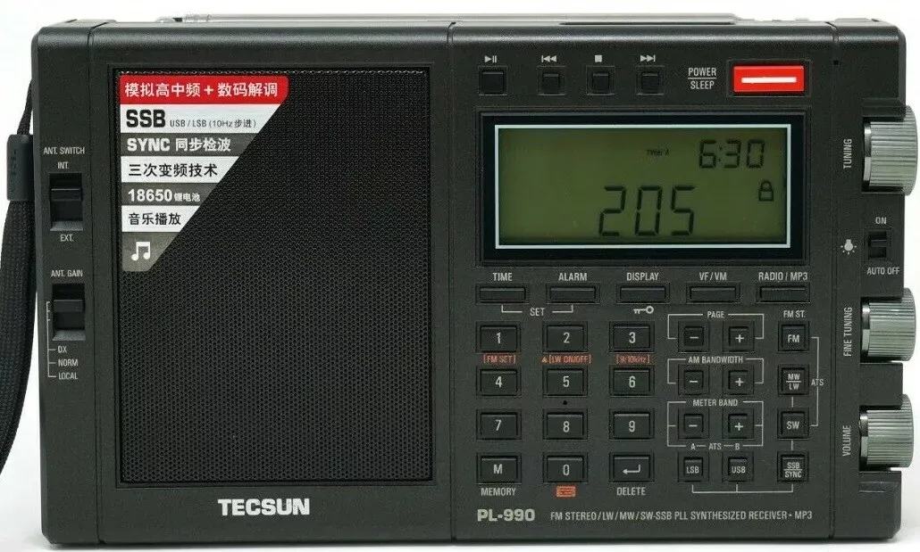 Tecsun PL990 PLL SSB World Band AM FM Shortwave Radio Receiver MP3 Player 