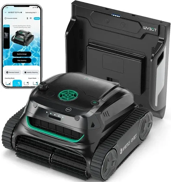 WYBOT S2 Pro High-end Cordless Robotic Pool Cleaner with Charging Dock