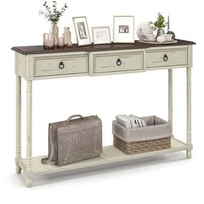 Costway 52 Inch Farmhouse Console Table