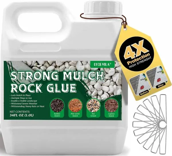 Concentrate Mulch Glue, Strong Mulch Landscape Lock Adhesive Pea Gravel Stabi...